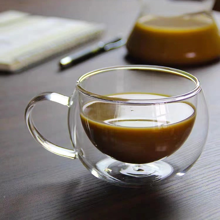 Creative Double-Wall Borosilicate Glass Coffee Mug
