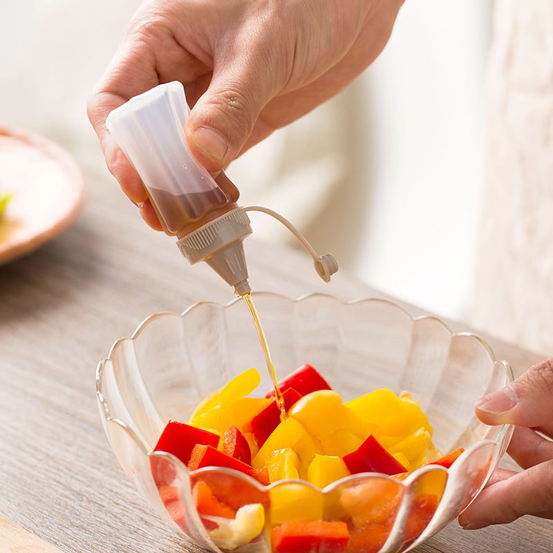 Transparent Sauce Bottle Kitchen Seasoning Jar