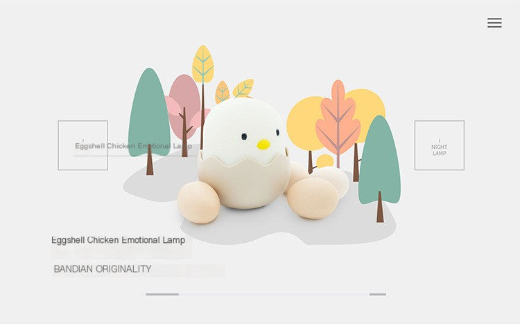 Silicone Eggshell LED Night Light for Kids (USB Rechargeable)