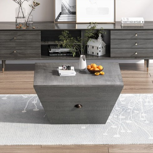 33.46 Exquisite Ladder-Shaped Coffee Table For Office, Dining Room And Living Room,Gray