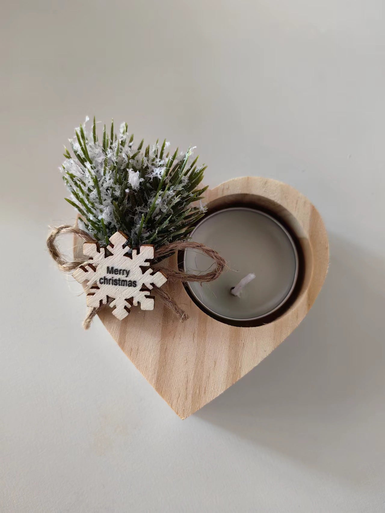 Wooden Candle Holder for Living Room and Parties