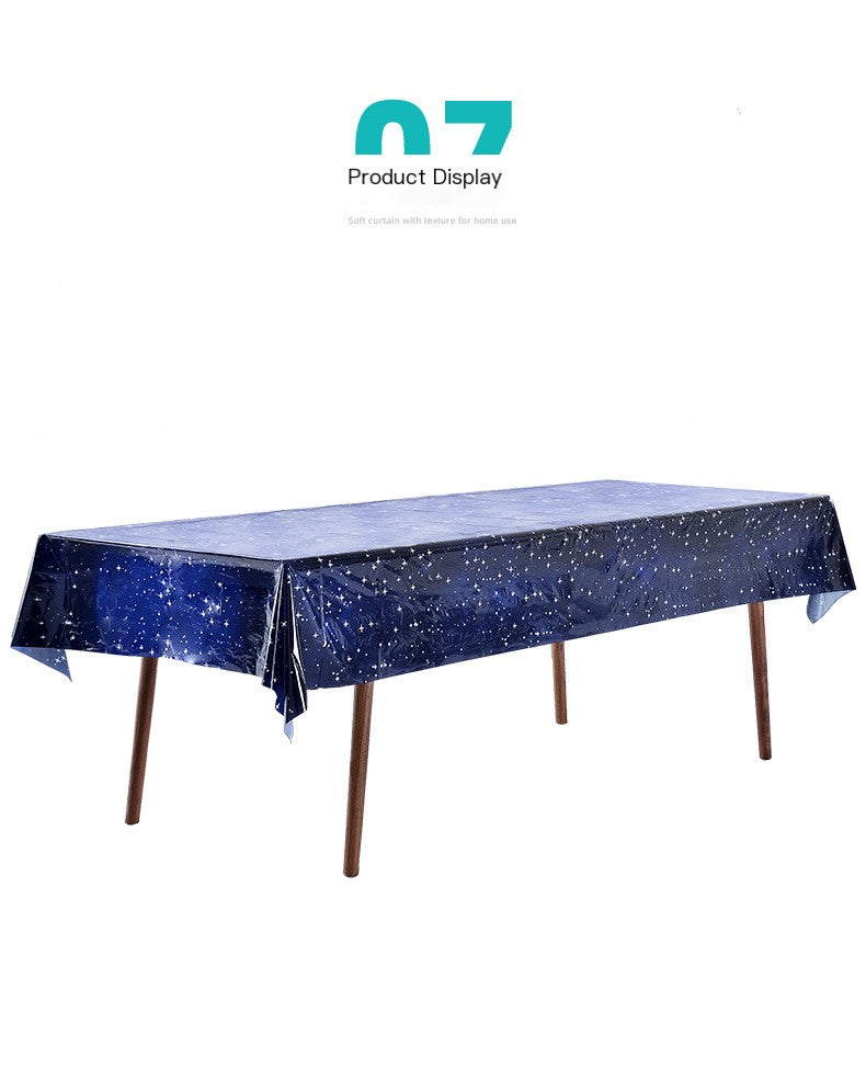 Waterproof Disposable Starry Sky Party Tablecloth