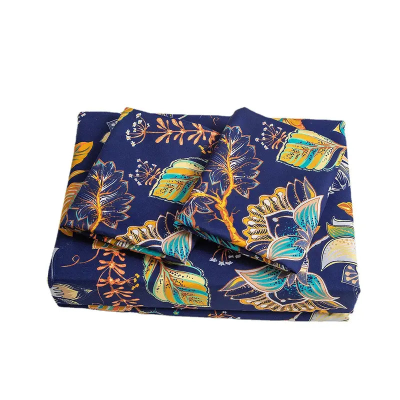 3-Piece Soft Plant Print Duvet Cover Set for Bedroom