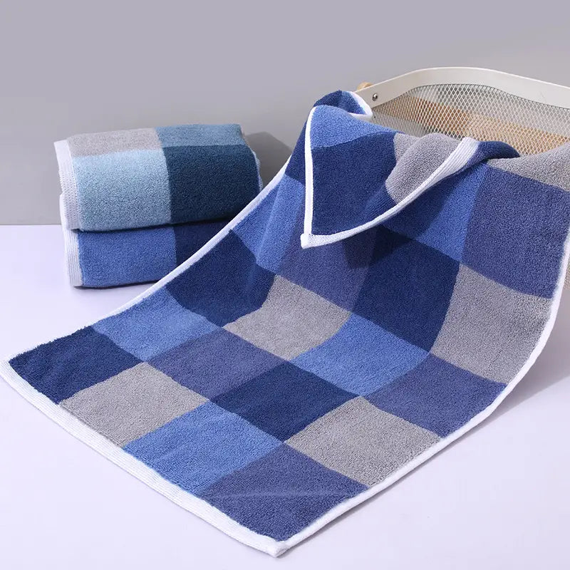 Cotton Stripe Hand Towel - Absorbent Bathroom Accessory