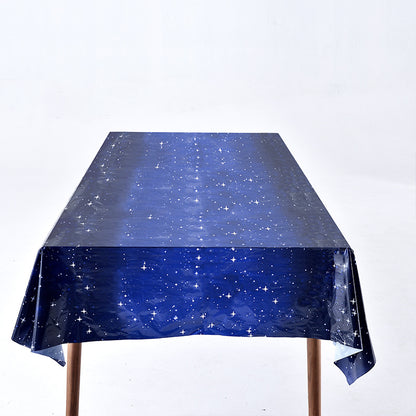 Waterproof Disposable Starry Sky Party Tablecloth