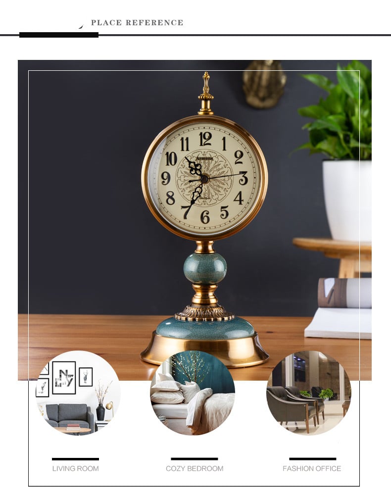 Retro Table Clock for Home Living Room Decoration