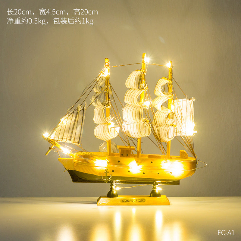 Sailboat Model Home Decor for Living Room Display