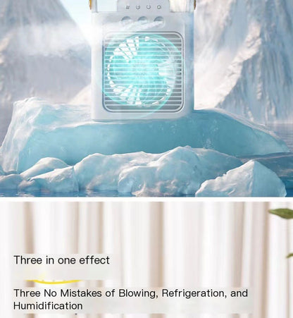 New 3-Hole USB Mist Fan with Night Light (Mini)