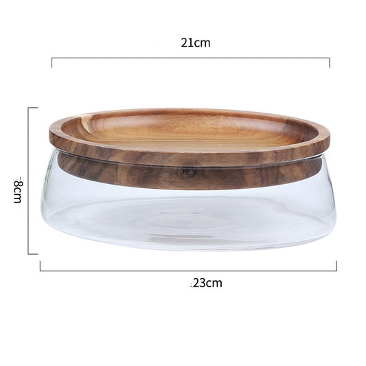 Modern Living Room Coffee Table with Glass Storage Box