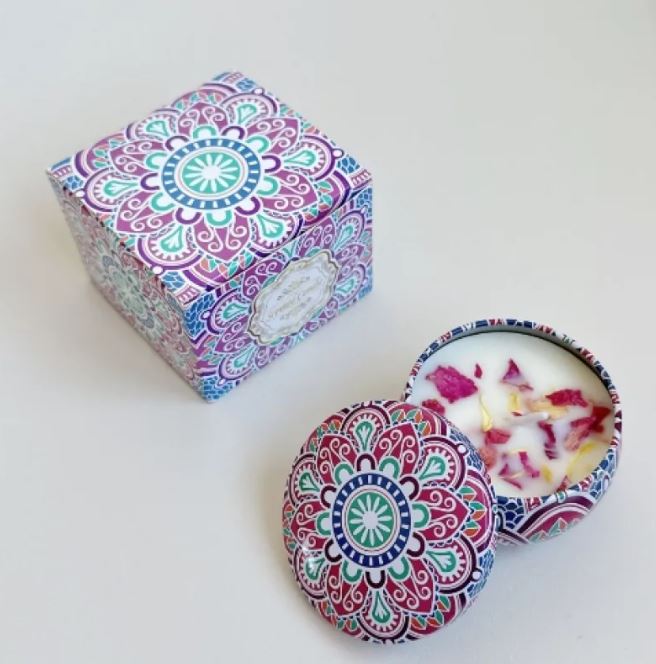 شمعة معطرة بالزهور المجففة، شمعة بخور معطرة بالزهور