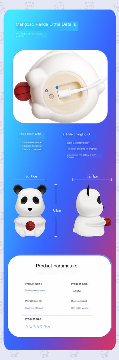 Silicone Charging Color-Changing Panda Night Light