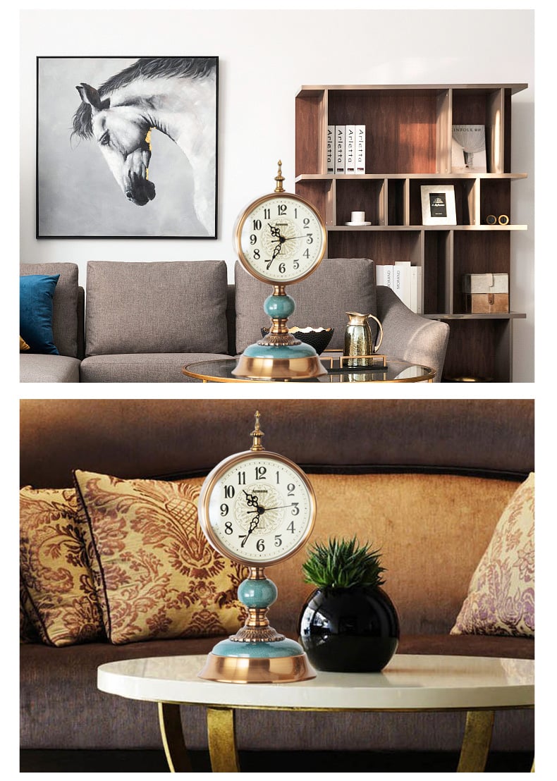 Retro Table Clock for Home Living Room Decoration