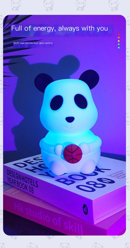 Silicone Charging Color-Changing Panda Night Light