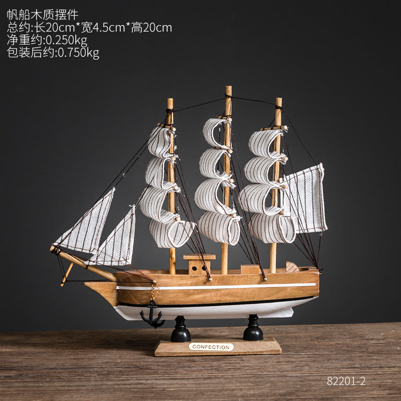 Sailboat Model Home Decor for Living Room Display