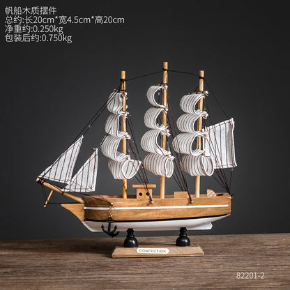 Sailboat Model Home Decor for Living Room Display