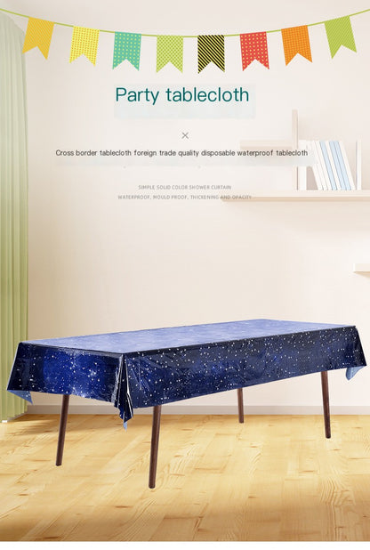 Waterproof Disposable Starry Sky Party Tablecloth