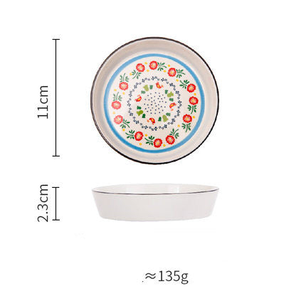 Creative New Bone China Disc Tableware Set
