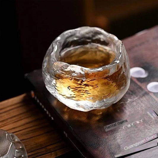 Frozen Burnt Glass Kung Fu Tea Cup for Living Room