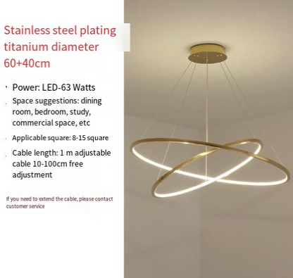 LED Spiral Chandelier with Multiple Rings (One Set)