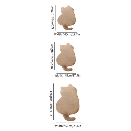 Animal Design Khaki Soft Bear Shaped Fluffy Rug