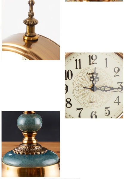 Retro Table Clock for Home Living Room Decoration