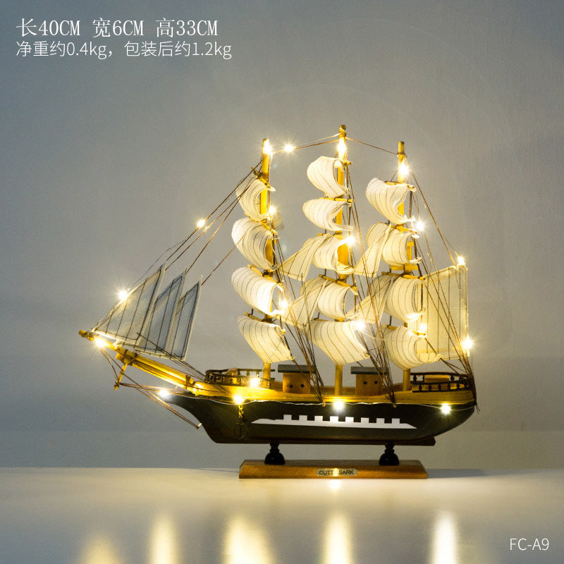 Sailboat Model Home Decor for Living Room Display