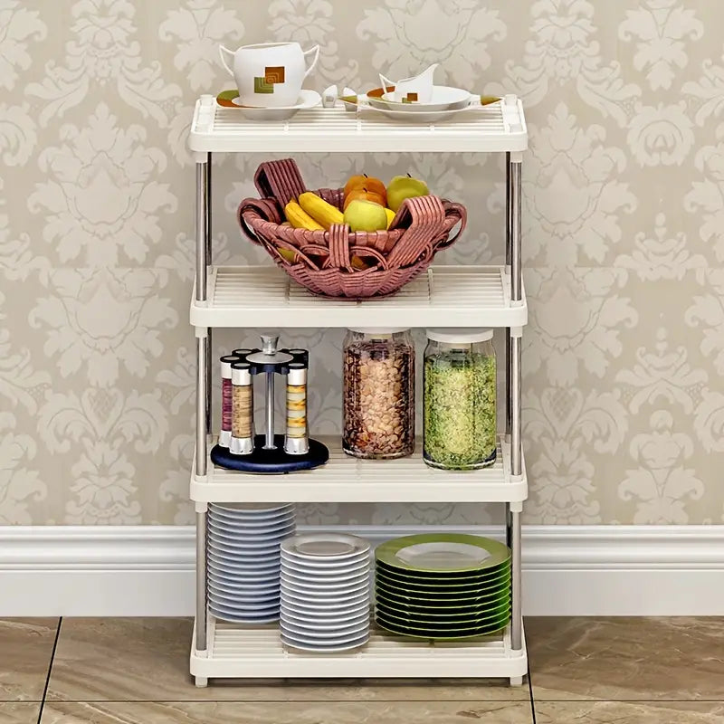 1pc Plastic Storage Rack for Kitchen and Living Room