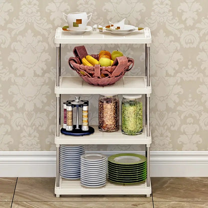 1pc Plastic Storage Rack for Kitchen and Living Room