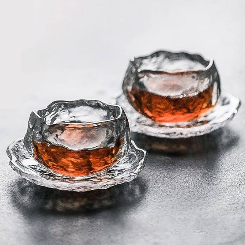 كوب شاي الكونغ فو زجاجي محروق ومثلج لغرفة المعيشة