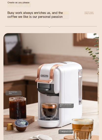 Compact Automatic Coffee Machine Compatible with Nespresso