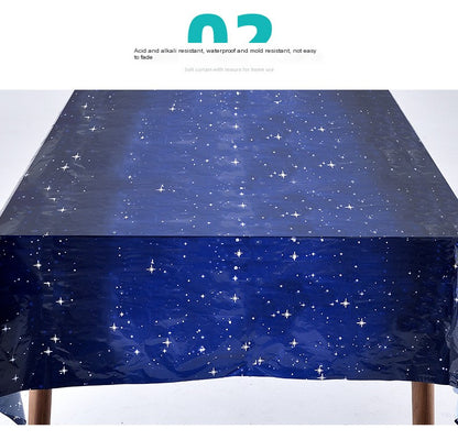 Waterproof Disposable Starry Sky Party Tablecloth