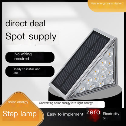 Solar Outdoor Stair Lights - Gray Waterproof Atmosphere Lamp