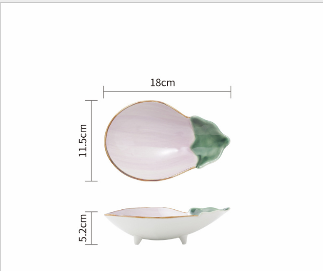 Cute Japanese Ceramic Snack Plates for Home Use