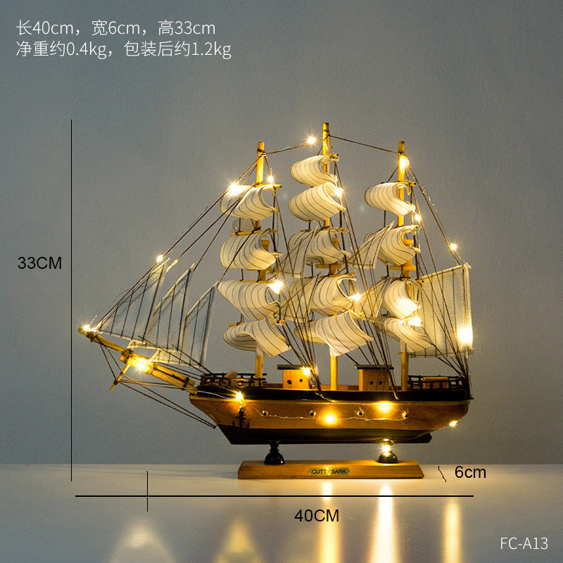 Sailboat Model Home Decor for Living Room Display