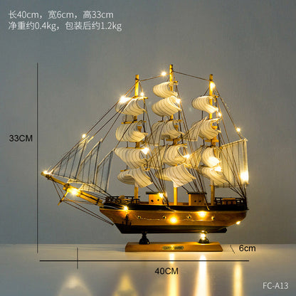 Sailboat Model Home Decor for Living Room Display