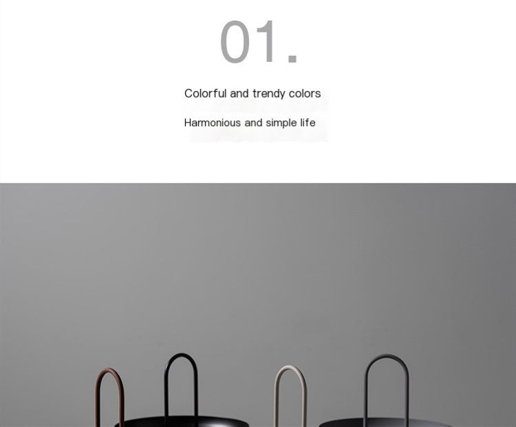 Nordic Modern Round Handle Tray for Storage and Decor