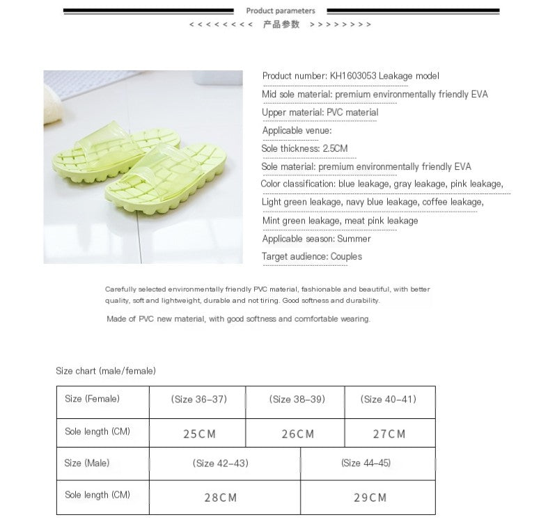 Summer Non-Slip Bathroom Slippers