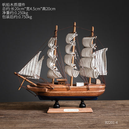 Sailboat Model Home Decor for Living Room Display