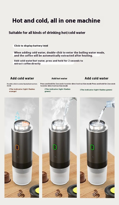 Wireless Portable Electric Coffee Capsule Machine