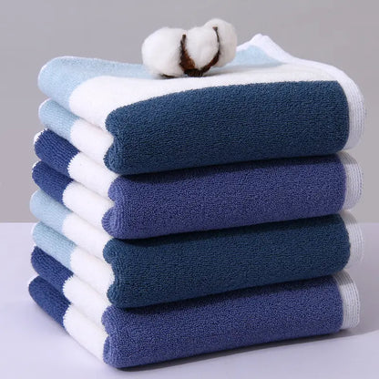 Cotton Stripe Hand Towel - Absorbent Bathroom Accessory
