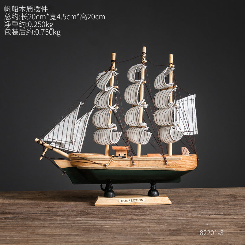 Sailboat Model Home Decor for Living Room Display