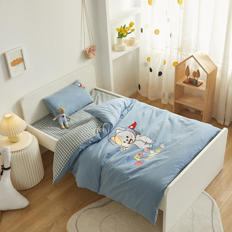 Cotton Embroidered Children's Bedding Set (6 Pieces)