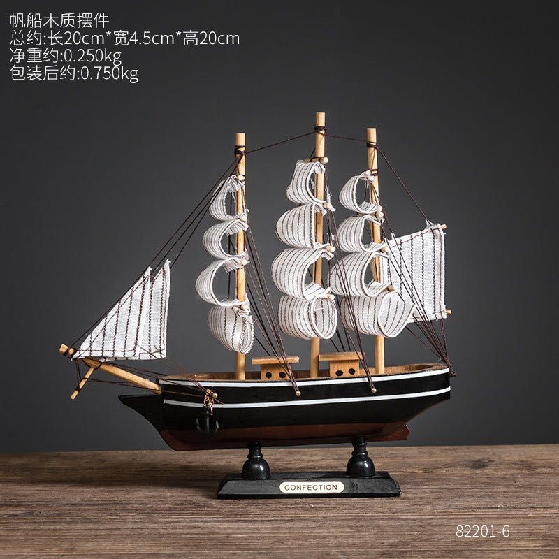 Sailboat Model Home Decor for Living Room Display