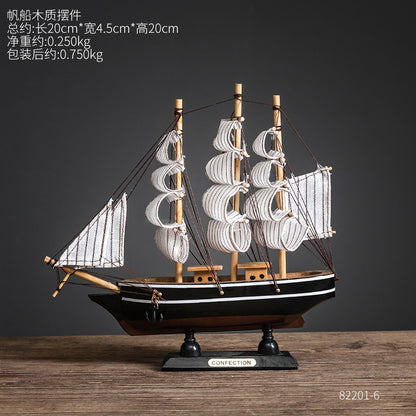 Sailboat Model Home Decor for Living Room Display
