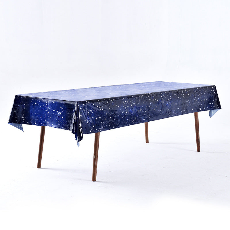 Waterproof Disposable Starry Sky Party Tablecloth