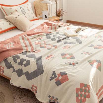 New Cotton Four-Layer Gauze Blanket for Summer Use