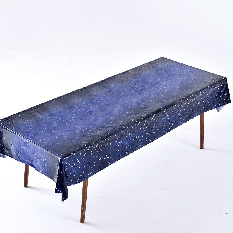 Waterproof Disposable Starry Sky Party Tablecloth