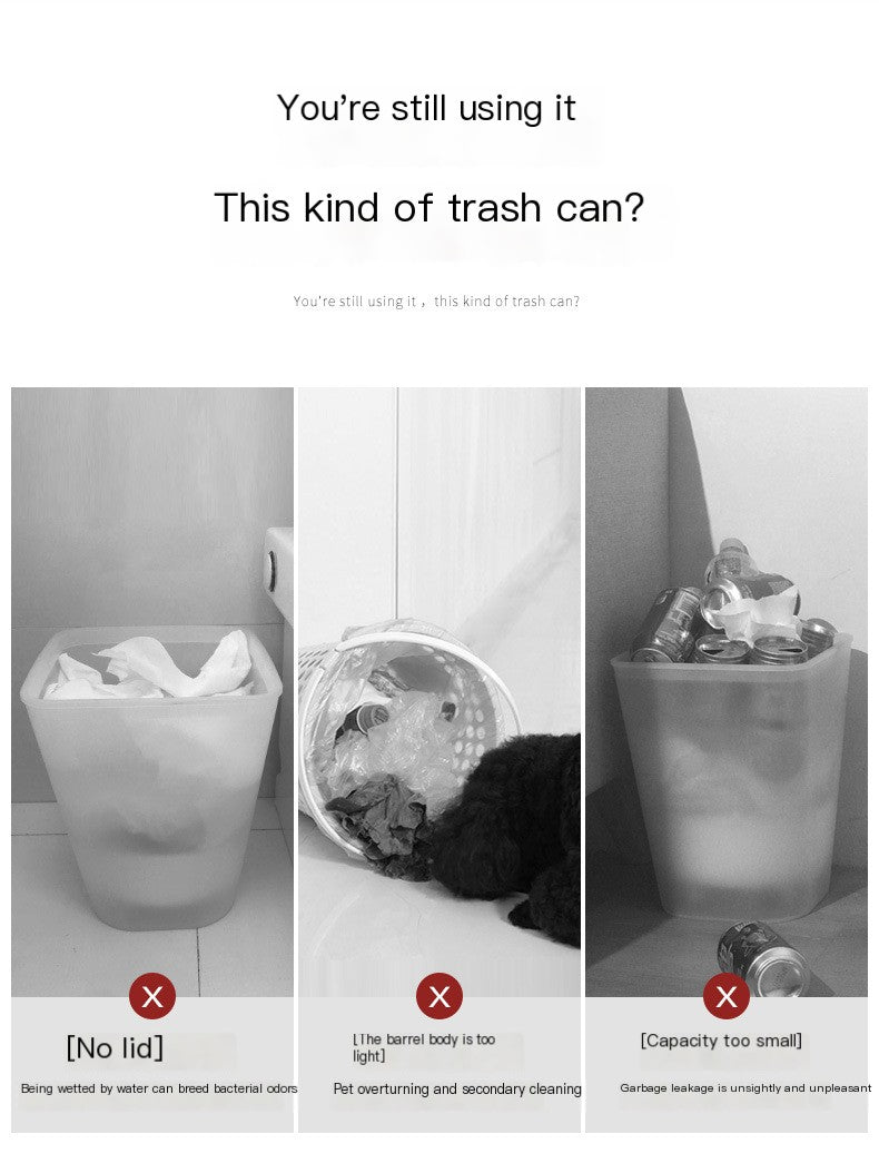 Nordic Style High Foot Trash Can for Home & Hotel