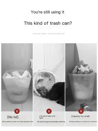Nordic Style High Foot Trash Can for Home & Hotel