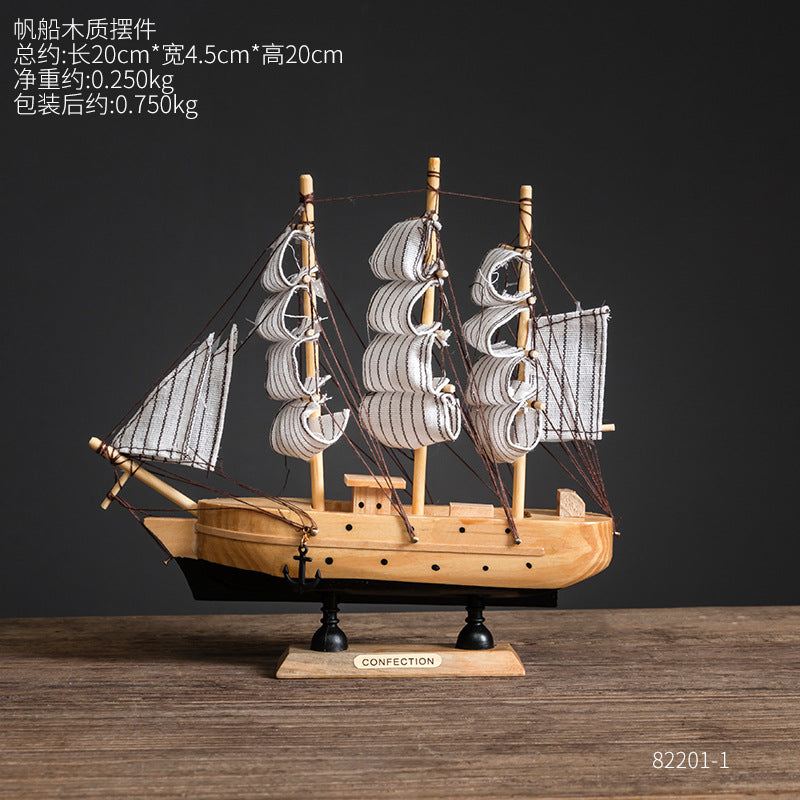Sailboat Model Home Decor for Living Room Display